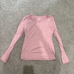 Reebok Women's Light Pink Long Sleeve Tee